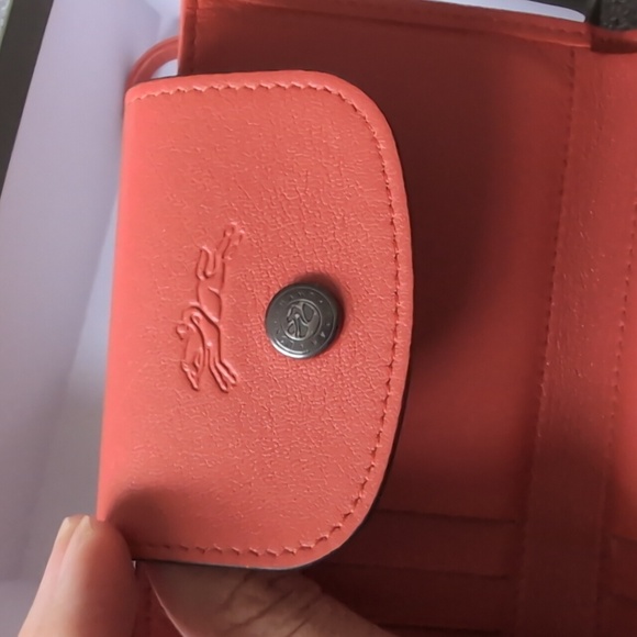 Longchamp Le Pliage Cuir Card Wallet Lanyard - Picture 4 of 7